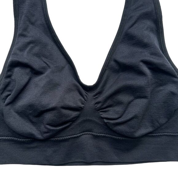 🔃V Neck Black Active Sports Bra - Picture 5 of 7